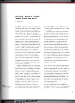 Providing a Space of Freedom: Women Artists from Africa