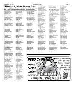 NEED CASH NOW? - Huckleberry Press