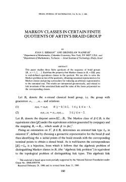 Markov classes in certain finte quotients of Artin`s