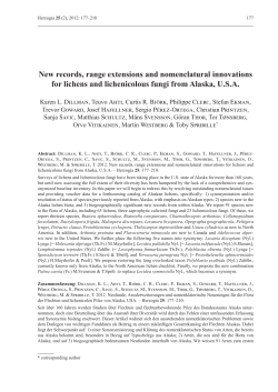 New records, range extensions and nomenclatural innovations for