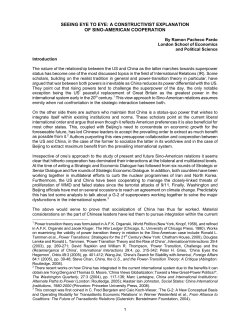paper - Center on China`s Transnational Relations