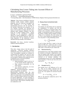 Calculating Iron Losses Taking into Account Effects of