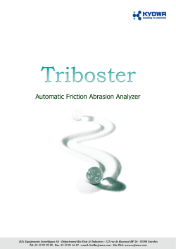 Automatic Friction Abrasion Analyzer