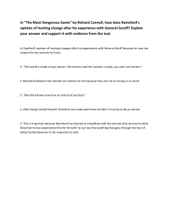 In “The Most Dangerous Game” by Richard Connell