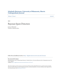 Bayesian Spam Detection - University of Minnesota, Morris Digital Well