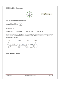 JEE Main 2015 Chemistry