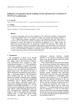 Influence of repeated shock loading on the substructure evolution of