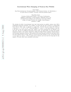 Gravitational Wave Damping of Neutron Star Wobble
