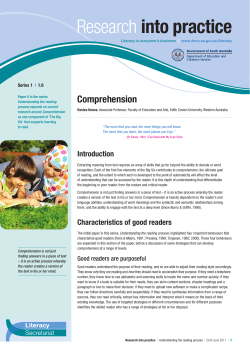 Comprehension - Edith Cowan University