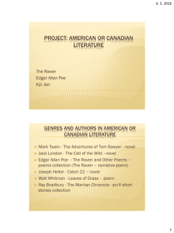 Project: american or canadian literature