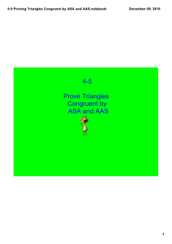 5-5 Proving Triangles Congruent by ASA and AAS.notebook