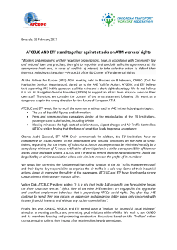 ATCEUC AND ETF stand together against attacks on ATM workers