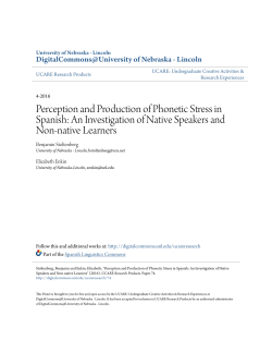 Perception and Production of Phonetic Stress in Spanish: An