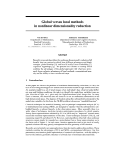 Global versus local methods in nonlinear dimensionality