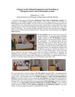 A Report on the National Symposium-cum-Workshop on