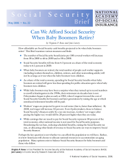 Can We Afford Social Security When Baby Boomers Retire?