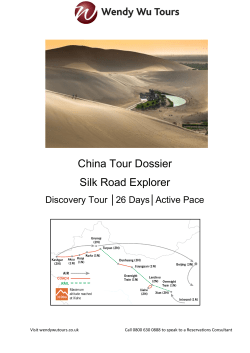 China Tour Dossier Silk Road Explorer
