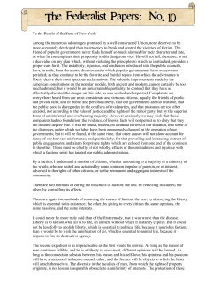 The Federalist Papers : No