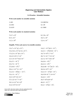 Practice – Scientific Notation