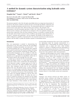 A method for dynamic system characterization using