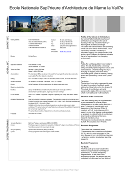 Ecole Nationale Sup&Atilde;&copy;rieure d`Architecture de Marne la Vall&Atilde;&copy;e