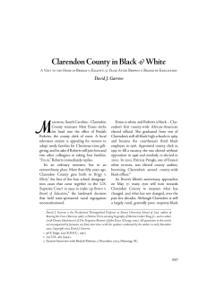 Clarendon County in Black White