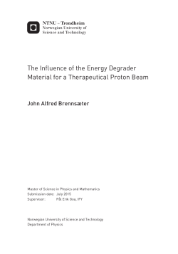 The Influence of the Energy Degrader Material for a Therapeutical
