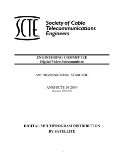 Digital Multiprogram Distribution by Satellite