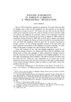 English Judgments in Foreign Currency