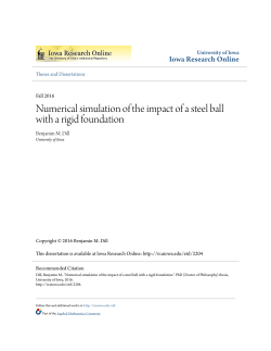 Numerical simulation of the impact of a steel ball with a rigid