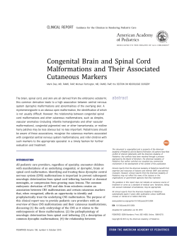 Congenital Brain and Spinal Cord Malformations and Their