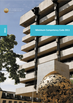 Minimum Competency Code 2011