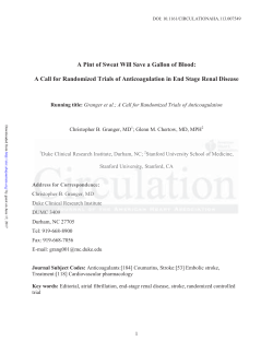 A Pint of Sweat Will Save a Gallon of Blood: A Call for Randomized