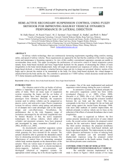 semi-active secondary suspension control using