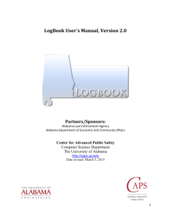 Logbook - Center for Advanced Public Safety