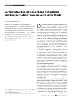 Comparative Evaluation of Land Acquisition and Compensation