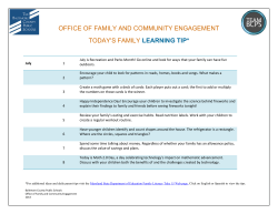 Office of Family and Community Engagement