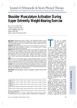 Shoulder Musculature Activation During Upper Extremity Weight