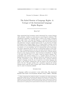 The Failed Promise of Language Rights