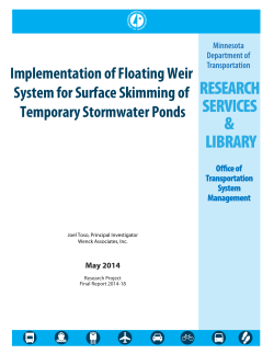Implementation of Floating Weir System for Surface
