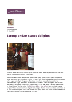 Strong and/or sweet delights