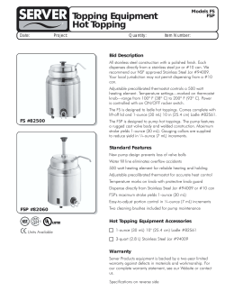 Topping Equipment Hot Topping