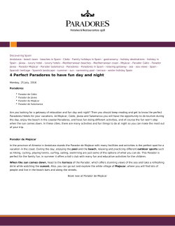 Paradores de Turismo - 4 Perfect Paradores to have fun day and night