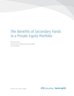 The Benefits of Secondary Funds in a Private Equity