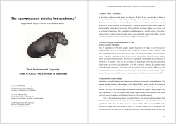 The hippopotamus: nothing but a nuisance?