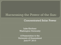 Harnessing the Power of the Sun: