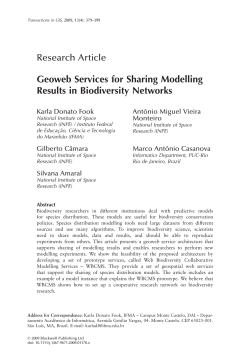 Geoweb Services for Sharing Modelling Results in - INPE