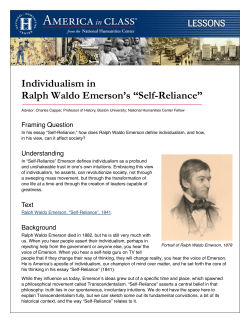 Self-Reliance - Mrs. Fogelson