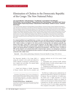 Elimination of Cholera in the Democratic