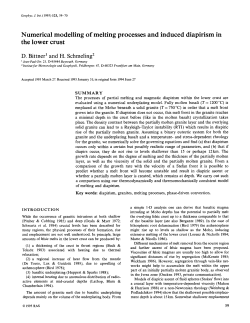 Numerical Modelling of Melting Processes and Induced Diapirism In